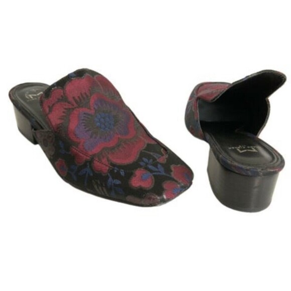 Marc Fisher LTD Lailey2 Jacquard Slip-on Mules Red Floral 8 - Picture 3 of 12